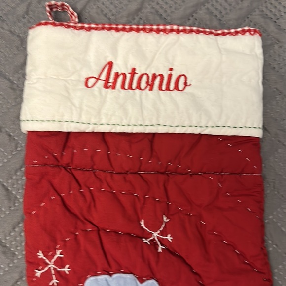 Pottery Barn Christmas Stocking embroidered - Picture 3 of 4